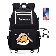 Cartoon Super Cute Lazy Egg Usb Student Backpack For Boys And Girls Backpack Leisure Travel Bag
