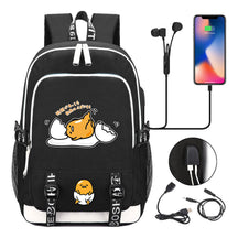 Comic Lazy Egg Youth Student Backpack Usb Men's And Women's Leisure Backpack