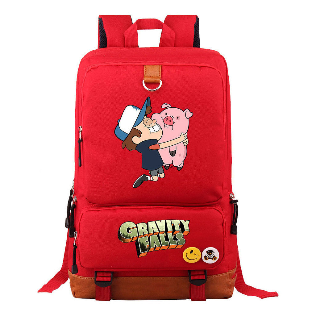 Strange Town Youth Student School Bag Large Capacity Travel Bag Men's And Women's Backpack