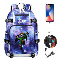 Legend Of Zelda Usb Earphones, Youth Backpacks, Men's And Women's Leisure Travel Backpacks