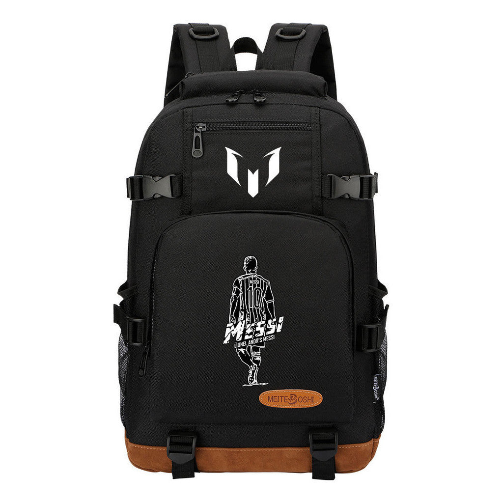 Sports Football Star Printed Youth Student Backpack Backpack