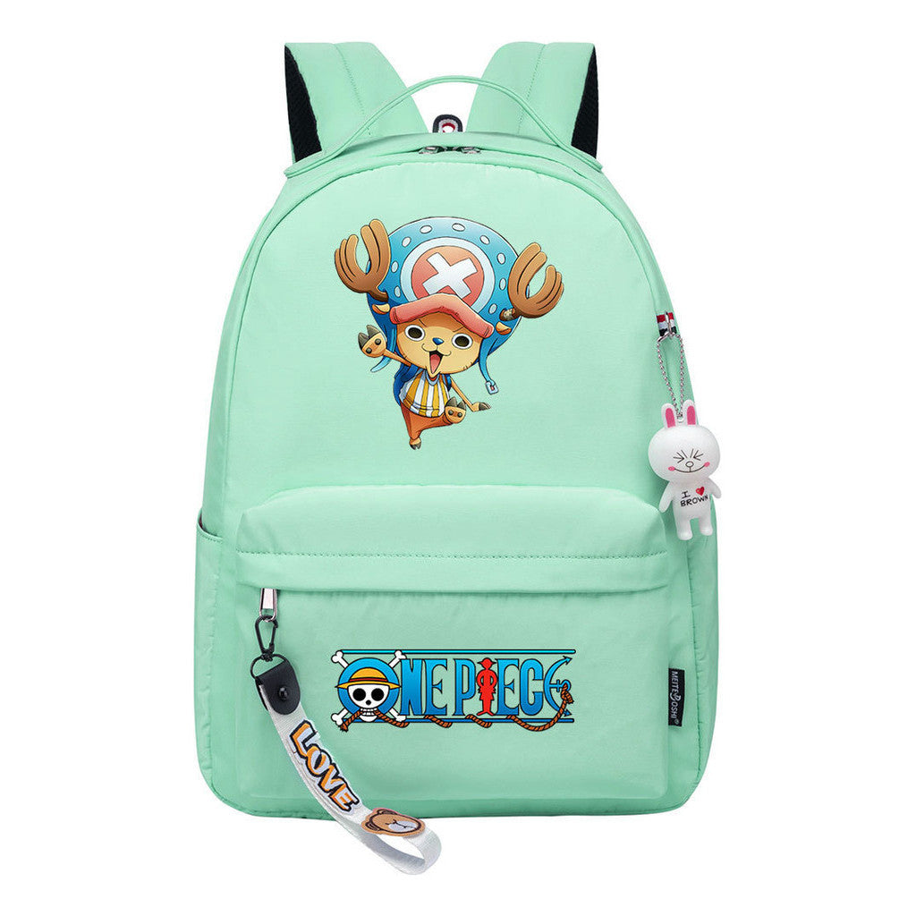 Cartoon Cartoon One Piece Luffy Schoolbag Leisure Bag Girls Backpack