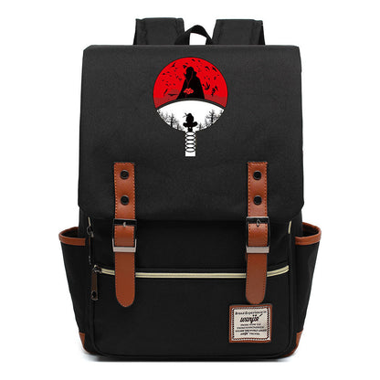 Naruto Printed Teenage Student Backpack For Men And Women, Casual Belt Buckle, Classic Backpack
