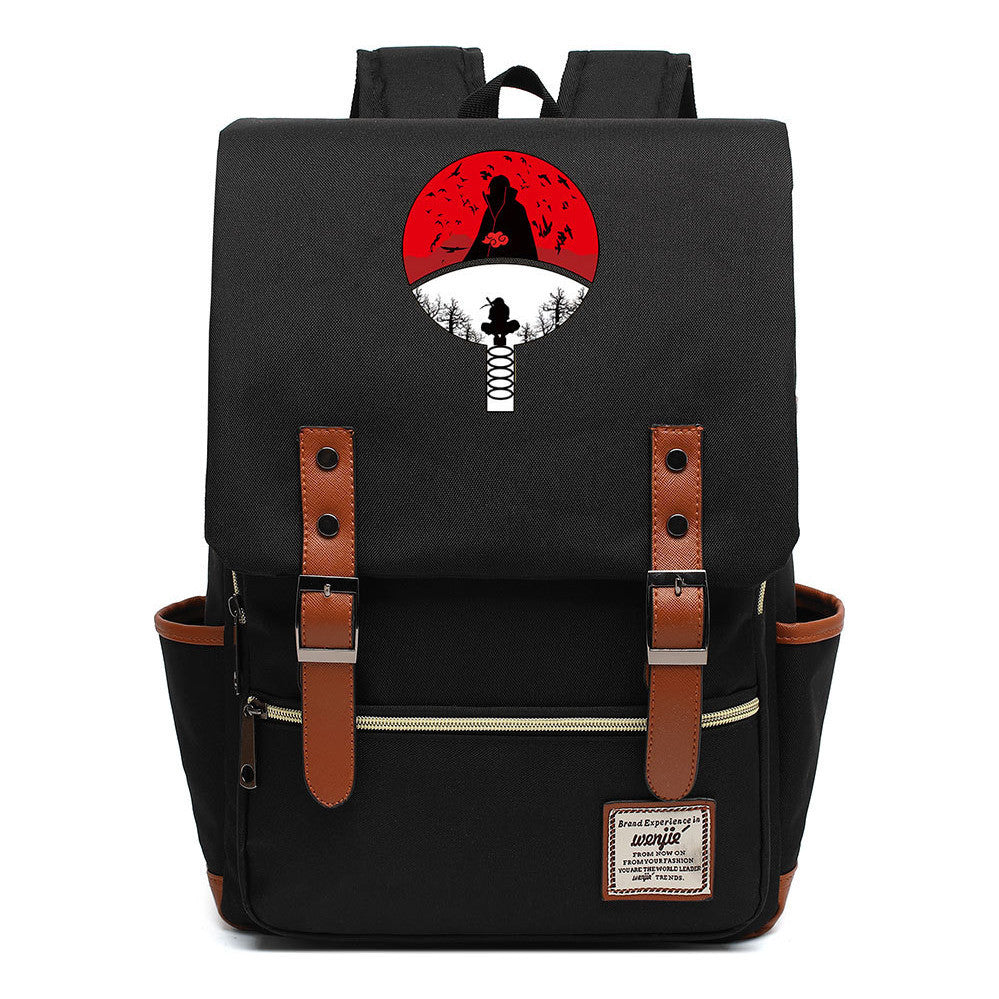 Naruto Printed Teenage Student Backpack For Men And Women, Casual Belt Buckle, Classic Backpack