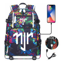 Football Star Neymar Printed Youth Student Backpack With Large Capacity