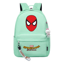 Superhero printed student backpack for boys and girls, casual travel bag with backpacks