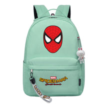 Superhero printed student backpack for boys and girls, casual travel bag with backpacks