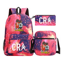 Football Star Cristiano Ronaldo Printed Youth Student Backpack 3pcs/Set Backpacks
