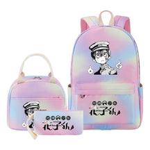 Ground Bound Youth Huazijun Student Girls School Bag Lunch Bag Three Piece Set Backpack Set