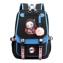 Comic Cartoon Fashion Usb Youth Student Backpack With Casual Woven Strap Flip Back Backpack