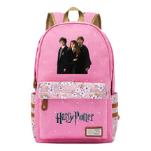 School Of Witchcraft And Wizardry Student Backpack With Floral Canvas Backpack