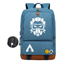 Apex Hero Print Usb Student Backpack For Leisure Travel Backpack