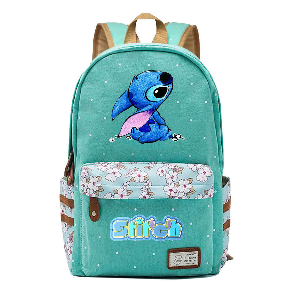 Japanese Anime Interstellar Baby Stitch Printed Youth Backpack Casual Backpack
