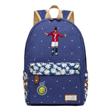 Football Star Cristiano Ronaldo Printed Youth Student Backpack With Floral Floral Design For Men And Women's Leisure Backpack