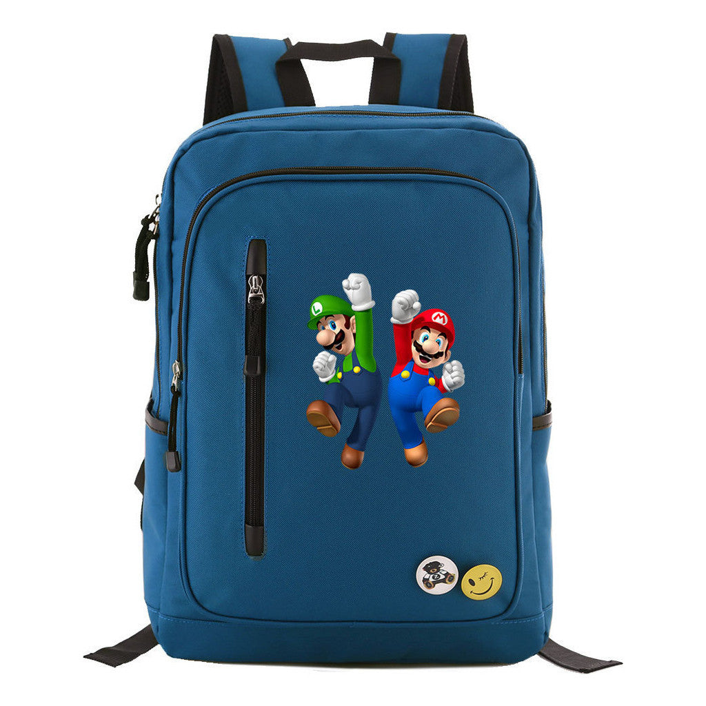 Game Super Mario Print Youth Student School Bag Leisure Travel Backpack