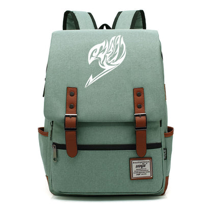 Comic Print Youth Student Backpack For Men And Women, Casual Belt Buckle, Classic Backpack