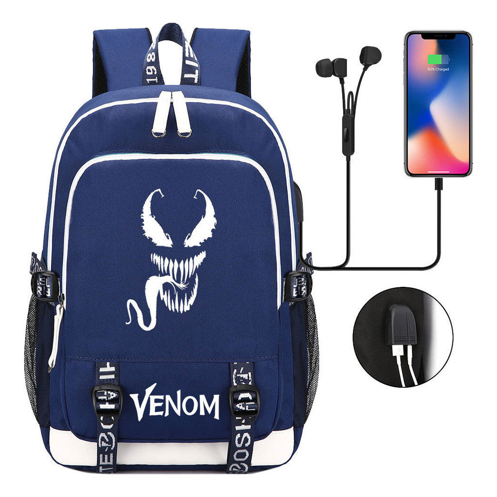 Youth Student Backpack Usb Men's And Women's Leisure Backpack
