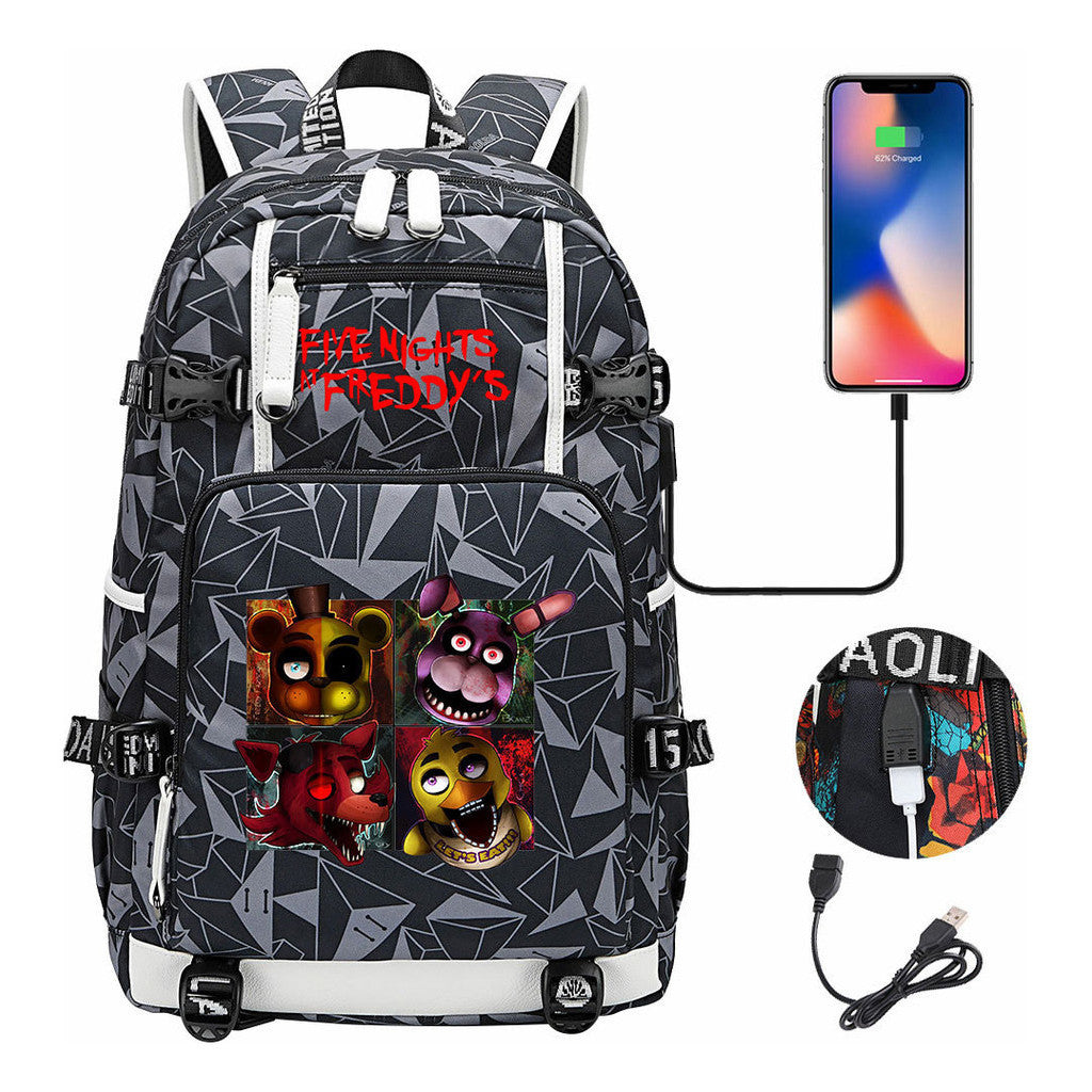 Toy Bear Game Peripheral Usb Youth Student School Bag Leisure Large Capacity Travel Backpack