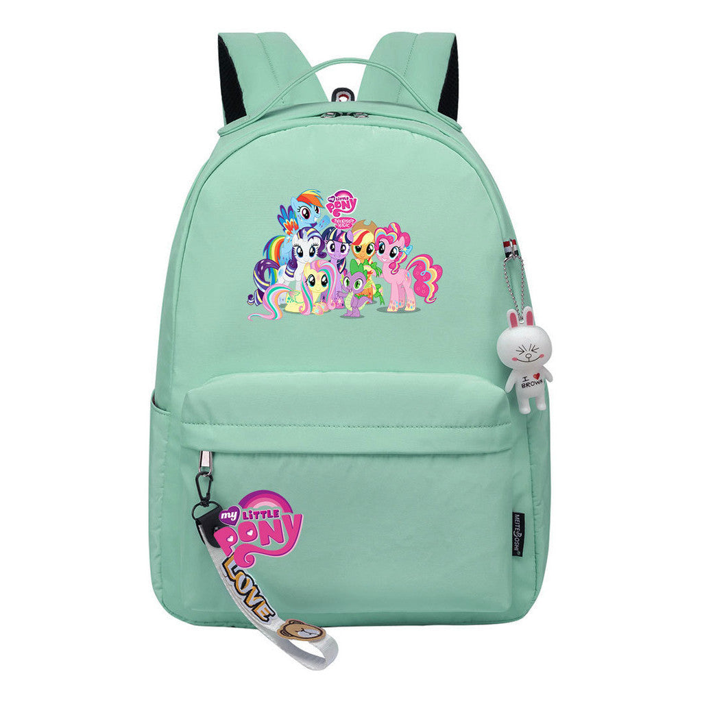 Cartoon Pony Unicorn Printed Youth Student School Bag Men's And Women's Leisure Bag Women's Backpack