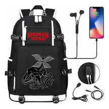 Strange Story Printed Usb Youth Student Backpack For Men And Women's Leisure Travel Backpack