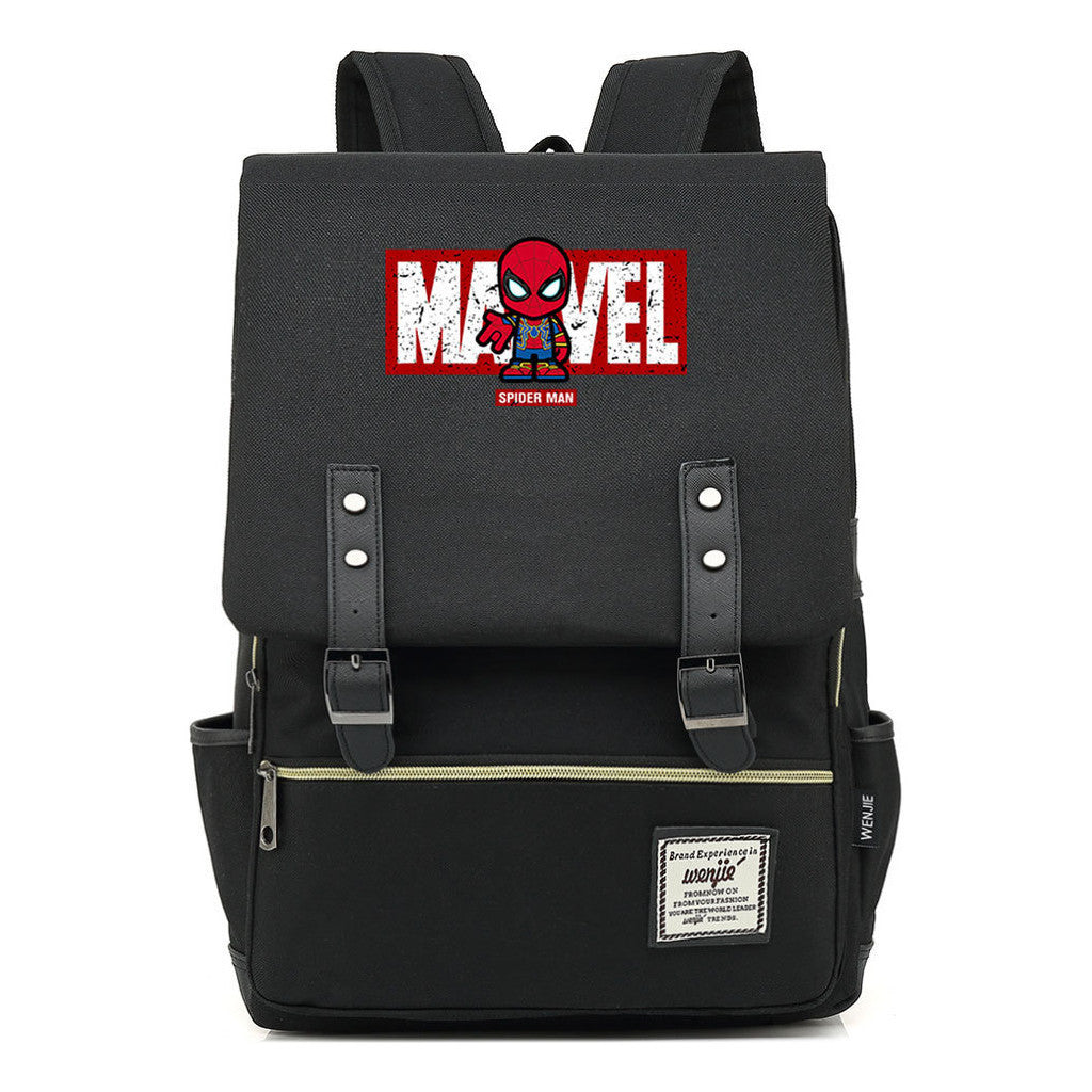 Superhero Printed Youth Student Backpack For Men And Women's Casual Classic Backpack