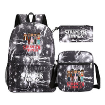Strange Story Starry Sky Printed Youth Student Backpack 3-piece Set For Men And Women, Backpack Set