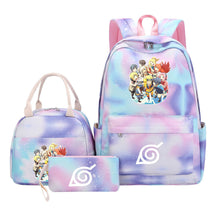Naruto Student Girl Backpack Lunch Bag Three Piece Set Backpack Set