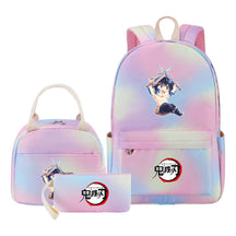 Cartoon Fashion Student Girls School Bag Lunch Bag Three Piece Set Backpack Set