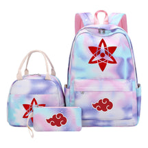 Naruto Student Girl Backpack Lunch Bag Three Piece Set Backpack Set
