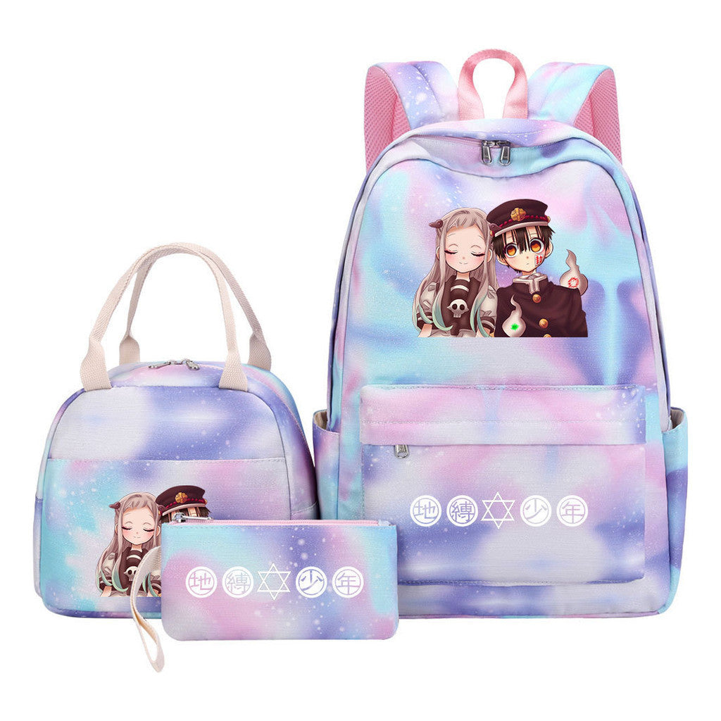 Teenage Student Girl Backpack Lunch Bag Three Piece Set Backpack Set