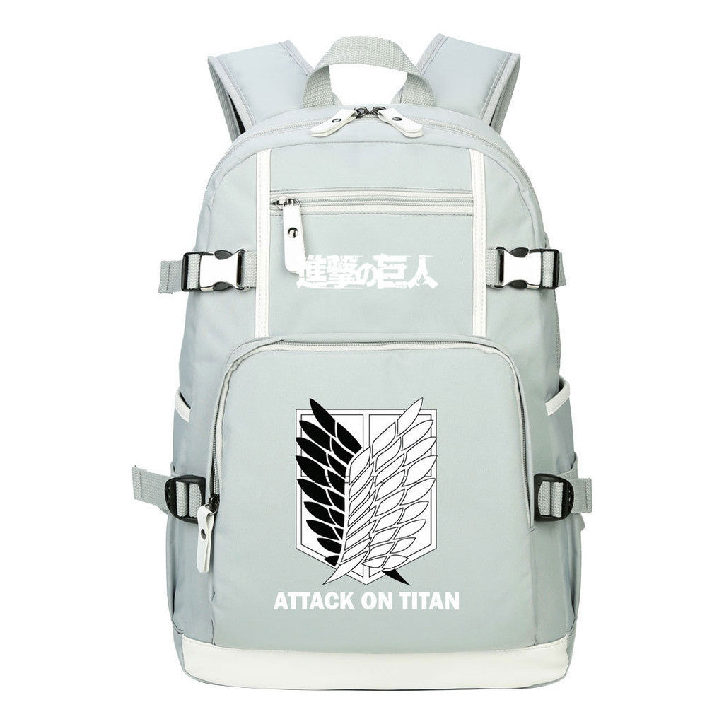 Giant Wings Of Cartoon And Anime Attack Youth Student Backpack, Leisure Travel Backpack