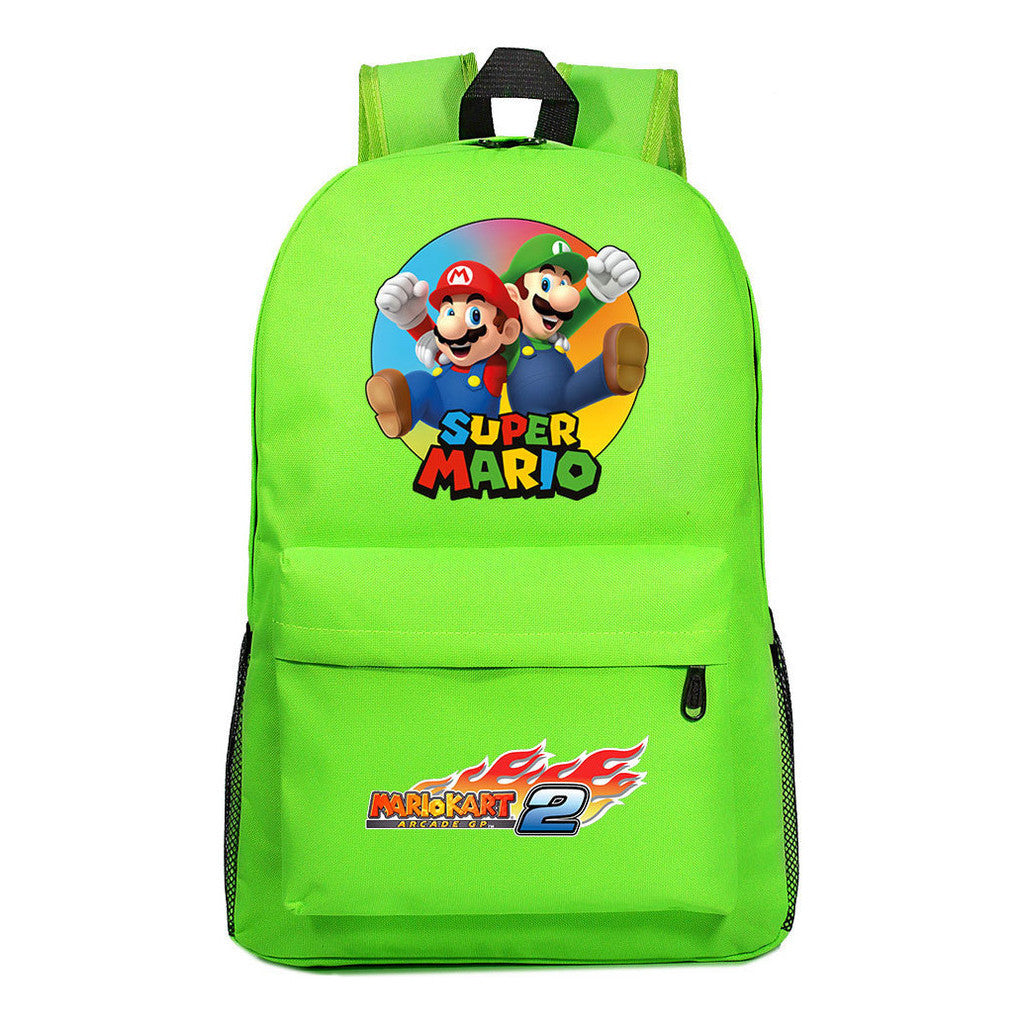 Super Mario Starry Sky Student Backpack For Men And Women's Leisure Travel Backpack