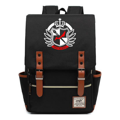 Printed Teenage Student Backpack For Men And Women With Casual Belt Buckle Classic Backpack