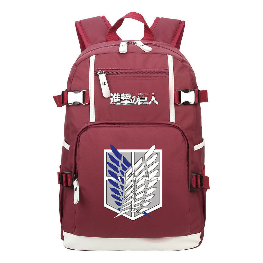 Giant Wings Of Cartoon And Anime Attack Student Backpacks, Men's And Women's Backpacks, Leisure Travel Backpacks
