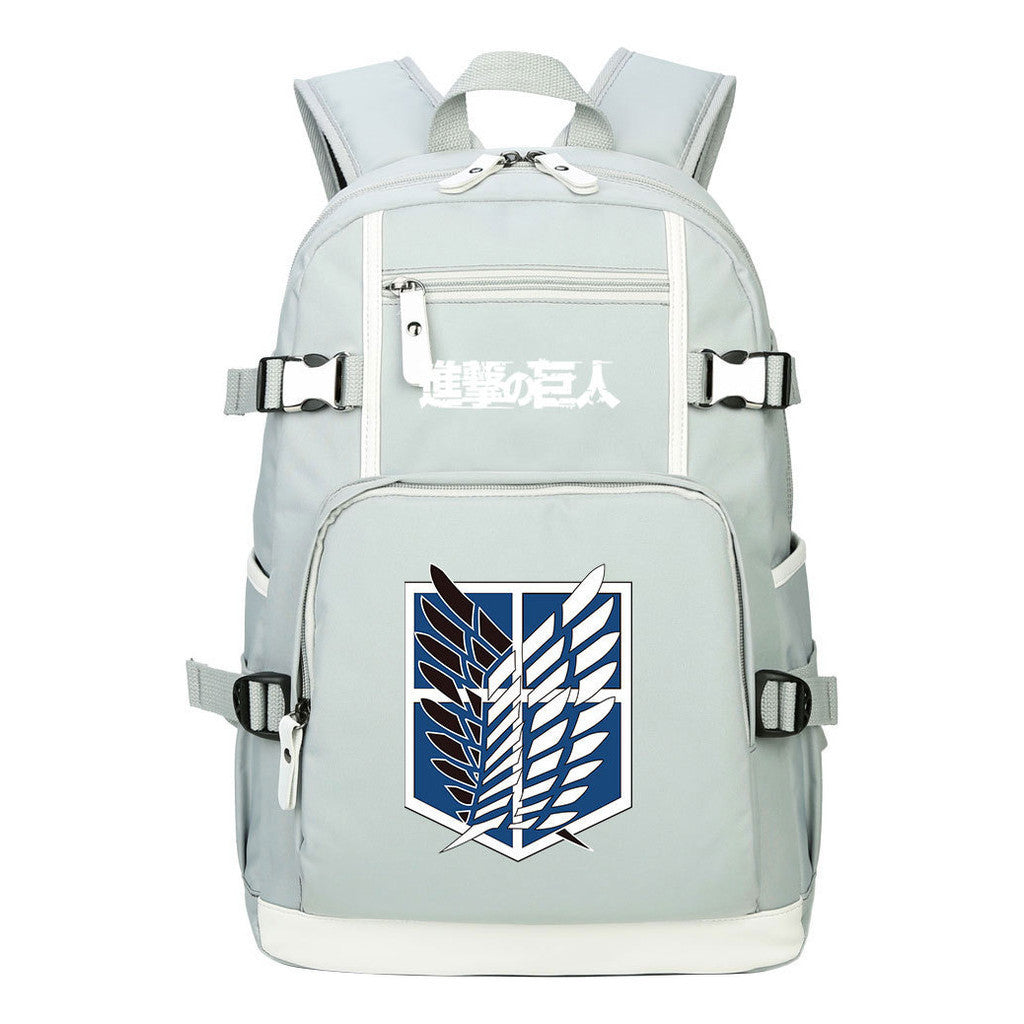 Giant Wings Of Anime Attack, Youth Student School Bag, Men's And Women's Backpack, Leisure Travel Backpack