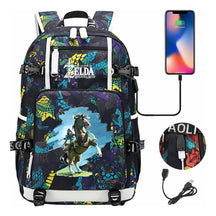 Legend Of Zelda Usb Earphones, Youth Backpacks, Men's And Women's Leisure Travel Backpacks