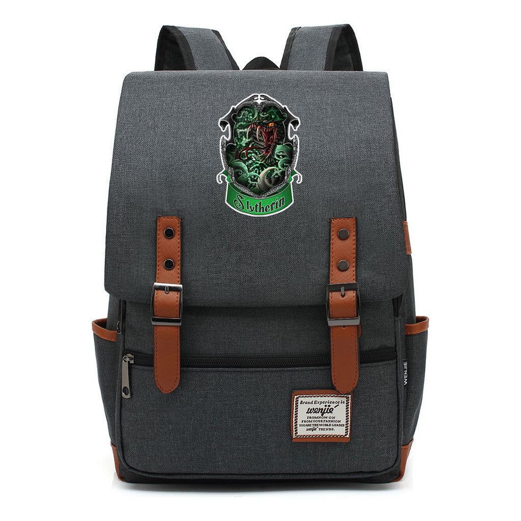 Academy Of Magic Print Teen Student School Bag For Men And Women Casual Belt Buckle Classic Backpack 43*29*13.5cm