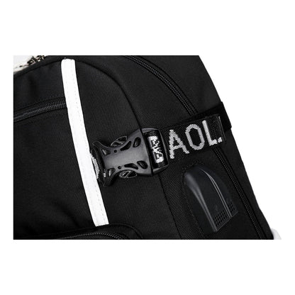Sports Football Star Usb Printed Youth Student Backpack Leisure Travel Backpack