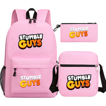 Three piece printed student backpack set for boys and girls, backpack set