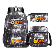 Three piece printed student backpack set for boys and girls, backpack set