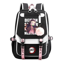 Cartoon Fashion Usb Student Backpack With Casual Woven Strap Flip Back Backpack