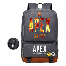 Apex Hero Print Usb Youth School Bag Leisure Travel Backpack