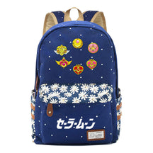 Anime Beauty Girl Warrior Student School Bag Fragmented Flower Boy's And Girl's Leisure Backpack