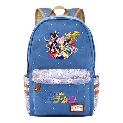 Beautiful Girl Warrior Student Backpack, Floral Casual Backpack