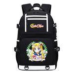 Anime Beauty Girl Warrior Usb Youth Student School Bag Men's And Women's Backpack Leisure Travel Backpack