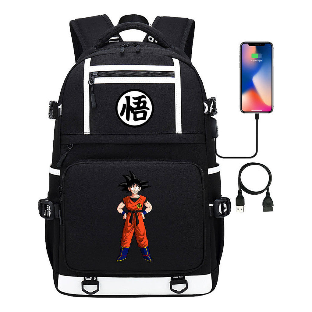 Manga Dragon Ball Usb Youth Student Backpack For Men And Women, Backpack For Leisure Travel