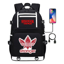 Strange Story Printed Usb Youth Student Backpack For Men And Women's Leisure Travel Backpack