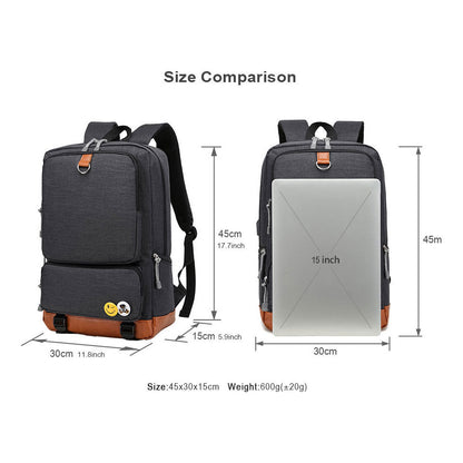 Super Mario Printed Usb Youth Student Backpack For Leisure Travel Backpack