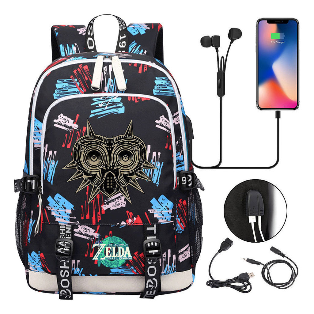 Usb Youth Student Backpack For Men And Women's Leisure Sports Backpack