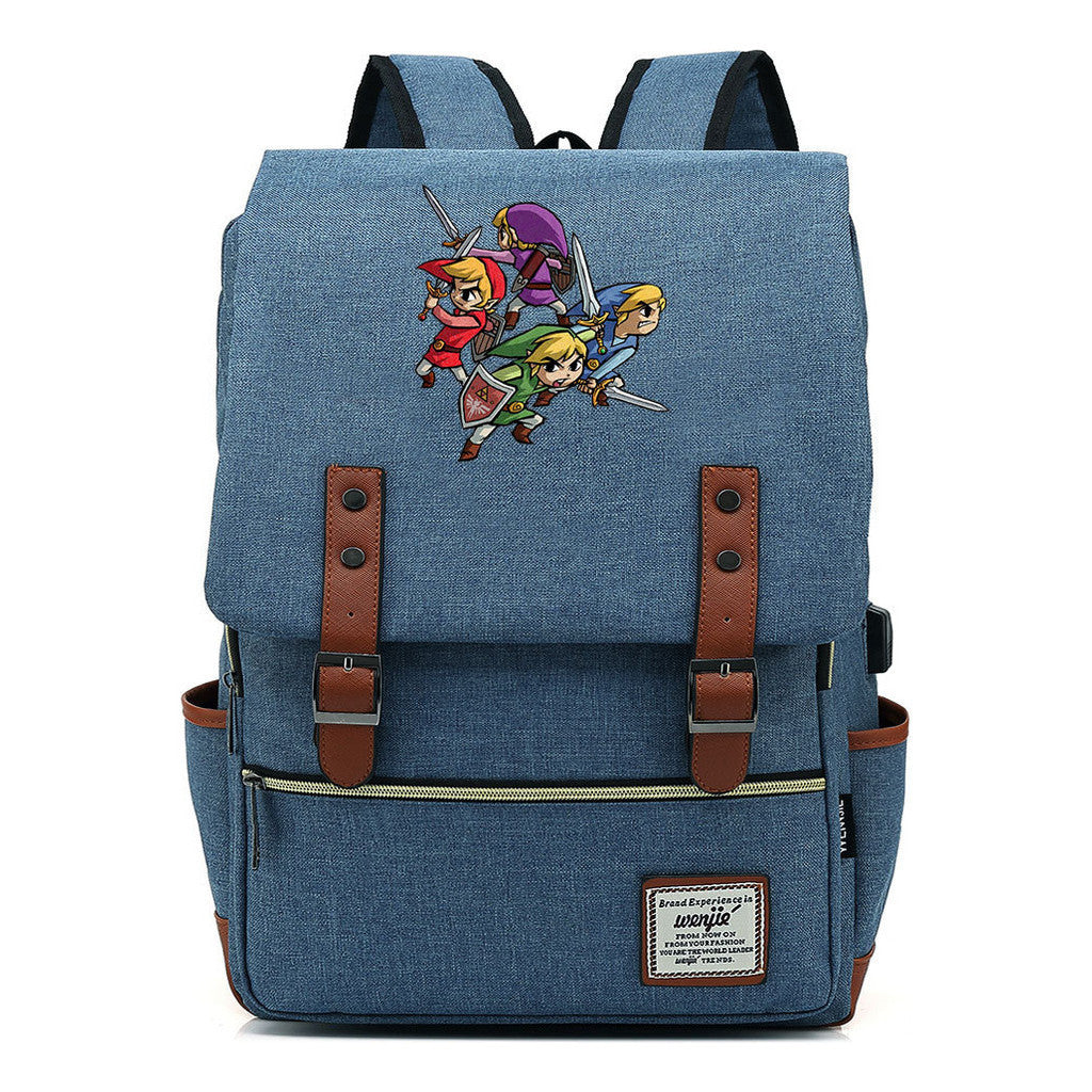 The Tears Of The Kingdom Of Zelda Game Printed Student Backpack Usb Men's And Women's Casual Backpack